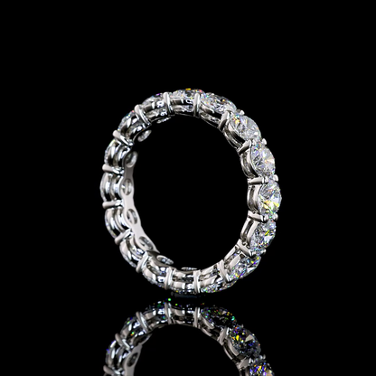3.85 CTTW Round Lab Grown Diamond Full Eternity Sz. 6 (E Color and VS Clarity)