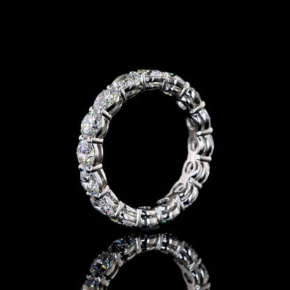 3.85 CTTW Round Lab Grown Diamond Full Eternity Sz. 6 (E Color and VS Clarity)