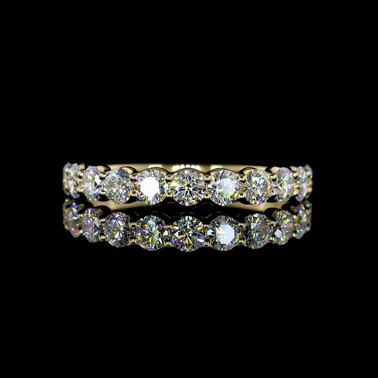 1.00 CTTW Round Lab Diamond Half Eternity Eternity Band (E Color and VS Clarity)