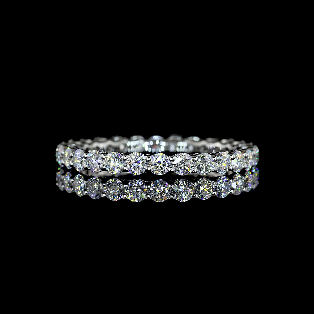 1.12 CTTW Round Lab Grown Diamond Full Eternity Sz. 6 (E Color and VS1 Clarity)