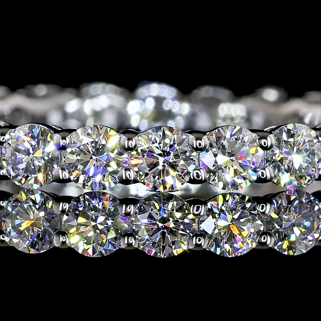 1.12 CTTW Round Lab Grown Diamond Full Eternity Sz. 6 (E Color and VS1 Clarity)