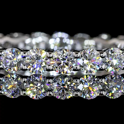 1.12 CTTW Round Lab Grown Diamond Full Eternity Sz. 6 (E Color and VS1 Clarity)