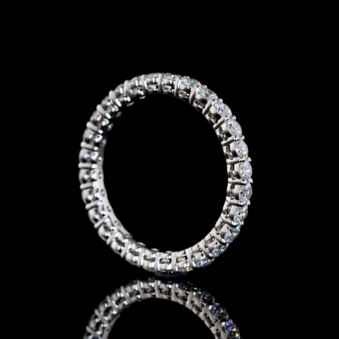 1.12 CTTW Round Lab Grown Diamond Full Eternity Sz. 6 (E Color and VS1 Clarity)