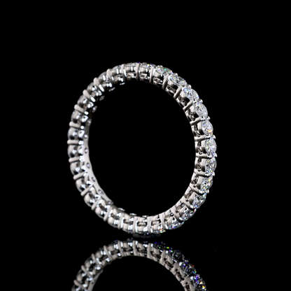 1.12 CTTW Round Lab Grown Diamond Full Eternity Sz. 6 (E Color and VS1 Clarity)