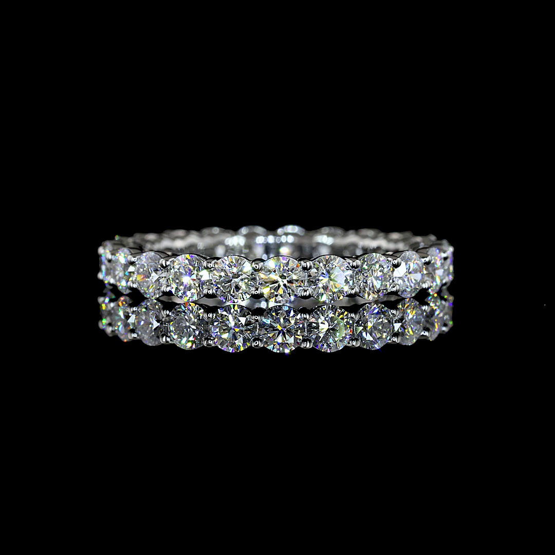 1.83 CTTW Round Lab Grown Diamond Full Eternity Sz. 6 (E Color and VS Clarity)