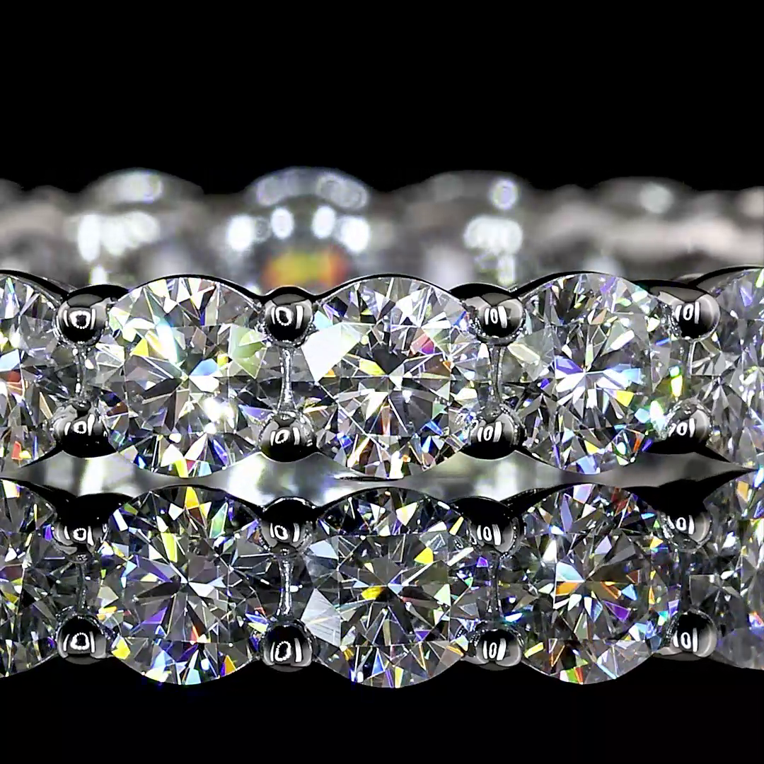 1.83 CTTW Round Lab Grown Diamond Full Eternity Sz. 6 (E Color and VS Clarity)