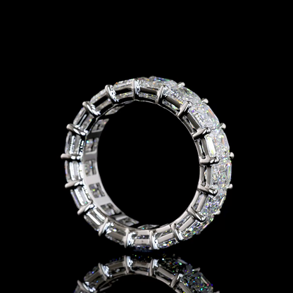 8.51 CTTW Emerald Lab Grown Diamond Full Eternity Sz. 6 (E Color and VS1 Clarity)