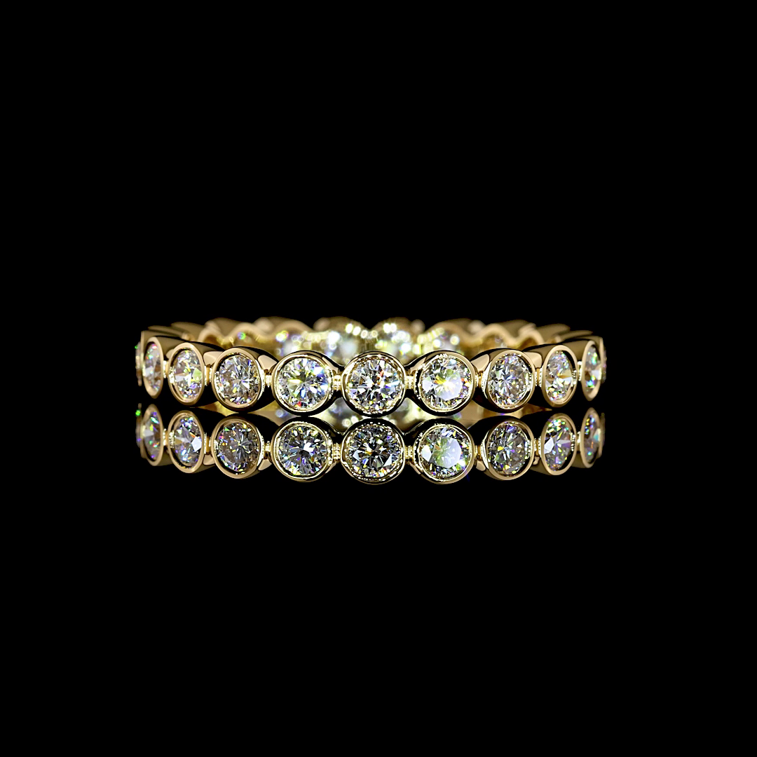 0.83 CTTW Round Lab Grown Diamond Full Eternity Sz. 6 (E Color and VS Clarity)