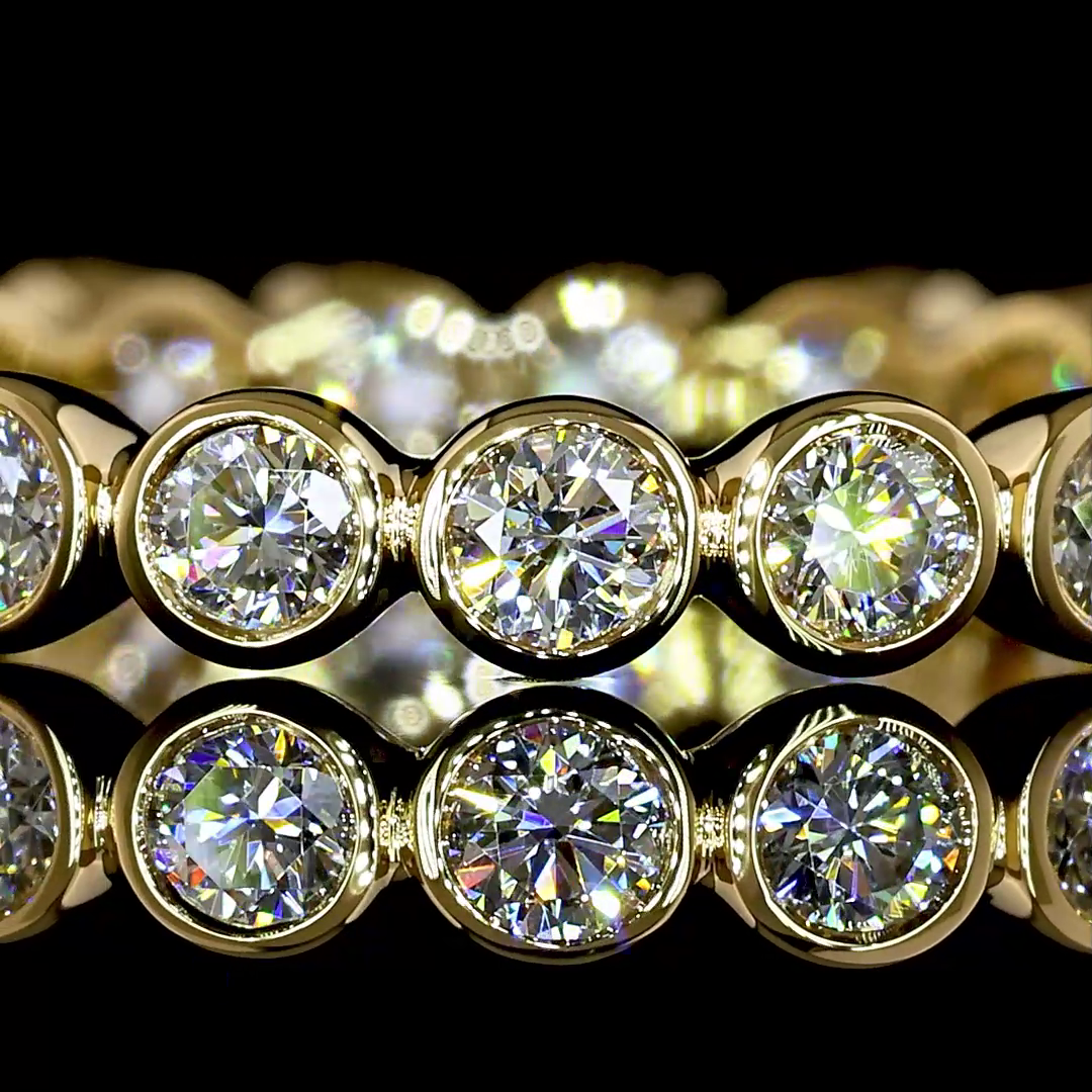 0.83 CTTW Round Lab Grown Diamond Full Eternity Sz. 6 (E Color and VS Clarity)