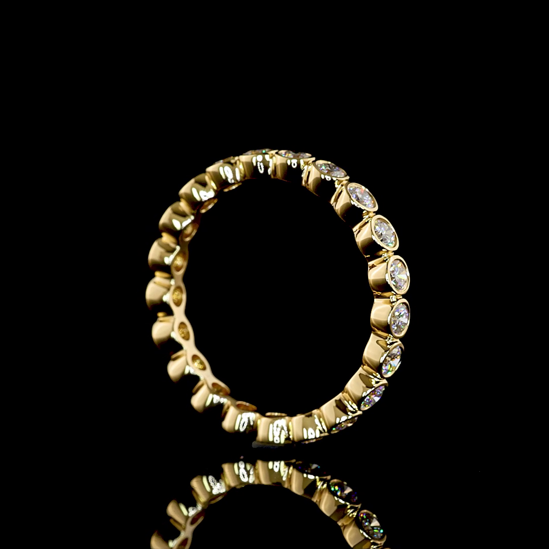 0.83 CTTW Round Lab Grown Diamond Full Eternity Sz. 6 (E Color and VS Clarity)