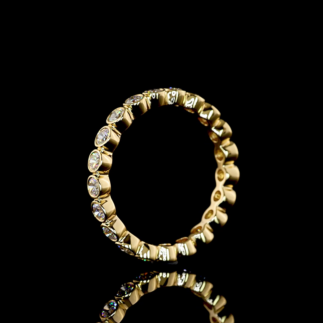 0.83 CTTW Round Lab Grown Diamond Full Eternity Sz. 6 (E Color and VS Clarity)