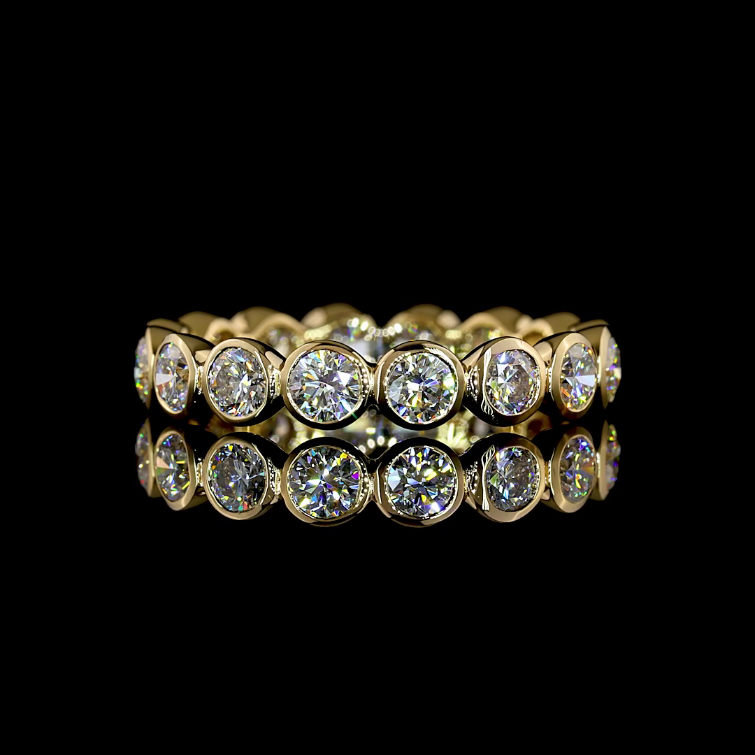 1.74 CTTW Round Lab Grown Diamond Full Eternity Sz. 6 (E Color and VS Clarity)