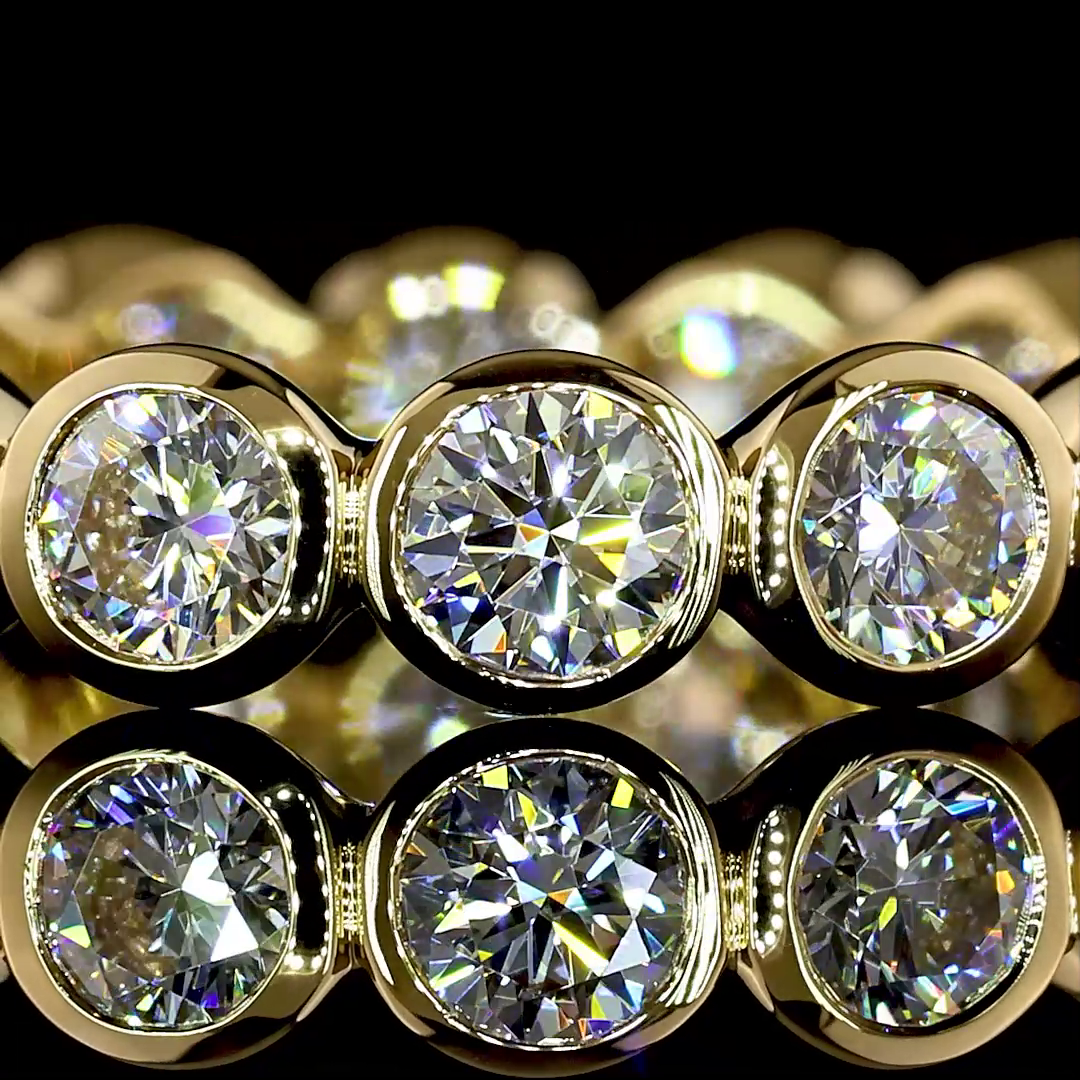 1.74 CTTW Round Lab Grown Diamond Full Eternity Sz. 6 (E Color and VS Clarity)