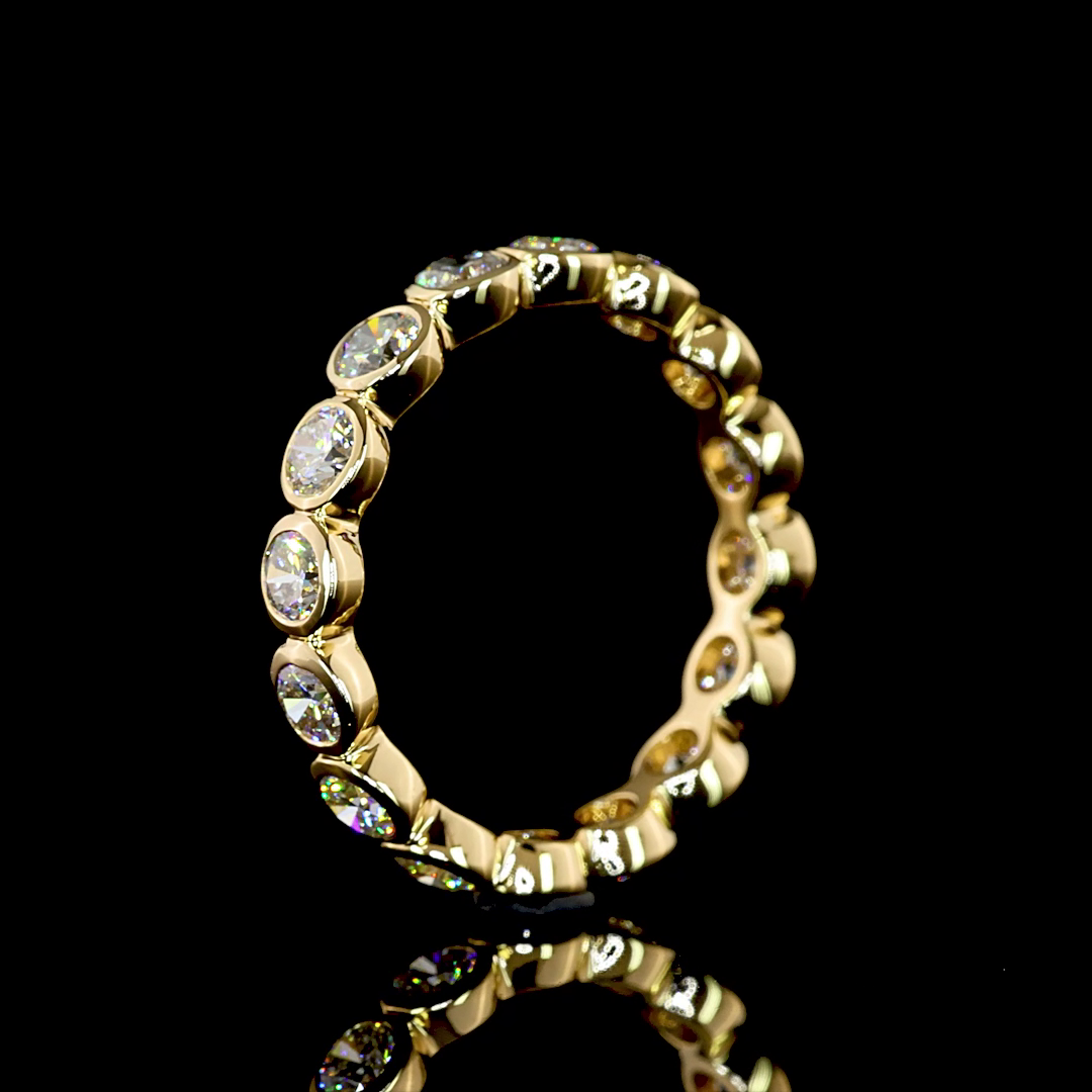 1.74 CTTW Round Lab Grown Diamond Full Eternity Sz. 6 (E Color and VS Clarity)