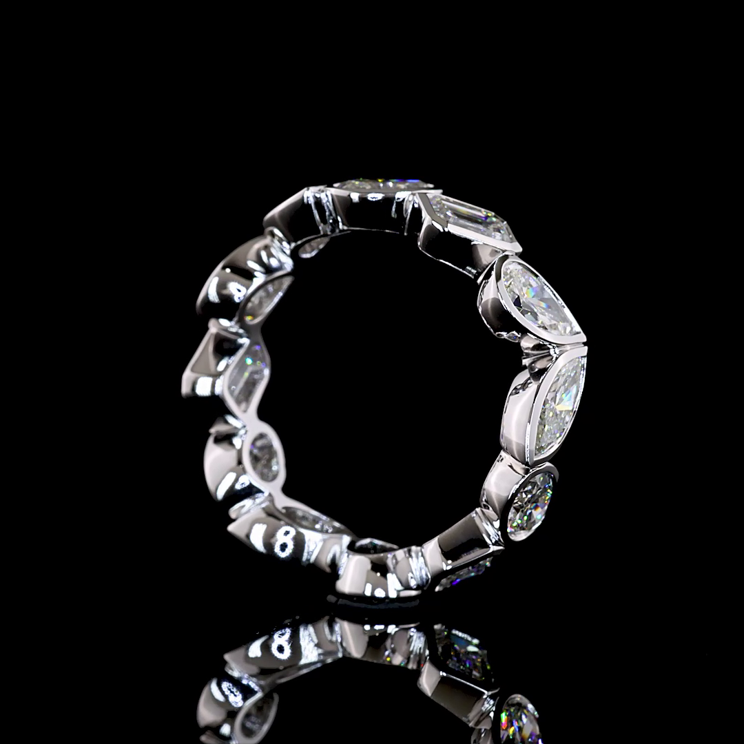 3.50 CTTW MIX Lab Grown Diamond Full Eternity Sz. 6 (E Color and VS1 Clarity)