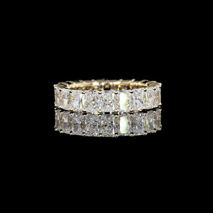 5.91 CTTW Radiant Lab Grown Diamond Full Eternity Sz. 6.5 (F Color and VS2 Clarity)