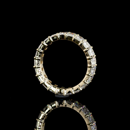 5.91 CTTW Radiant Lab Grown Diamond Full Eternity Sz. 6.5 (F Color and VS2 Clarity)