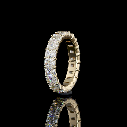 5.91 CTTW Radiant Lab Grown Diamond Full Eternity Sz. 6.5 (F Color and VS2 Clarity)