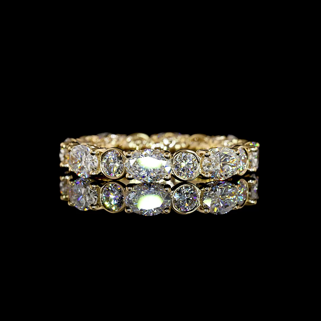 3.86 CTTW Oval Lab Diamond Full Eternity (E Color and VS1 Clarity)