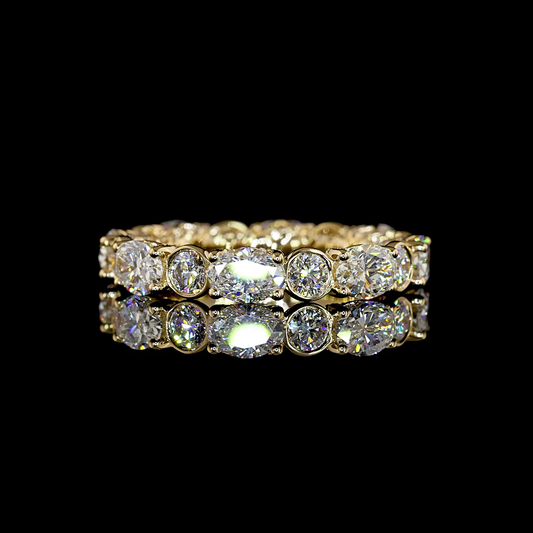 3.86 CTTW Oval Lab Diamond Full Eternity (E Color and VS1 Clarity)