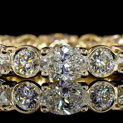 3.86 CTTW Oval Lab Diamond Full Eternity (E Color and VS1 Clarity)