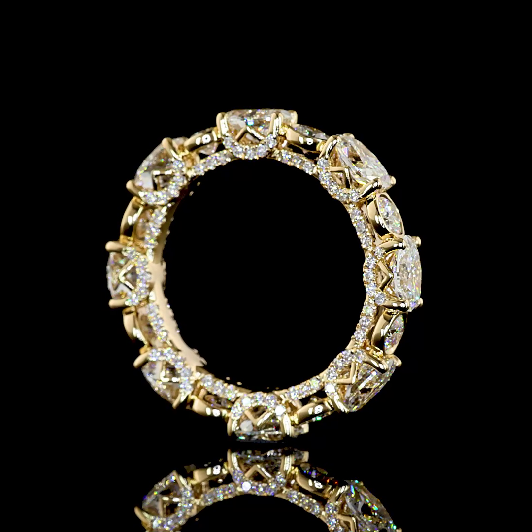 3.86 CTTW Oval Lab Diamond Full Eternity (E Color and VS1 Clarity)