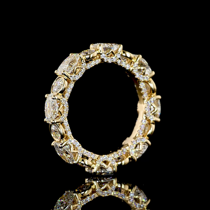 3.86 CTTW Oval Lab Diamond Full Eternity (E Color and VS1 Clarity)