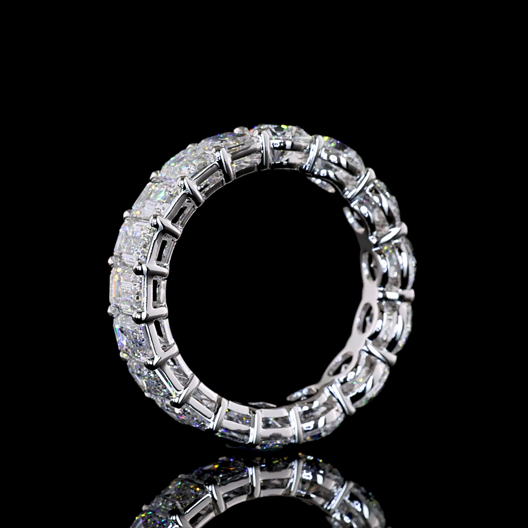 5.79 CTTW Round Lab Grown Diamond Full Eternity Sz. 6 (E Color and VS1 Clarity)