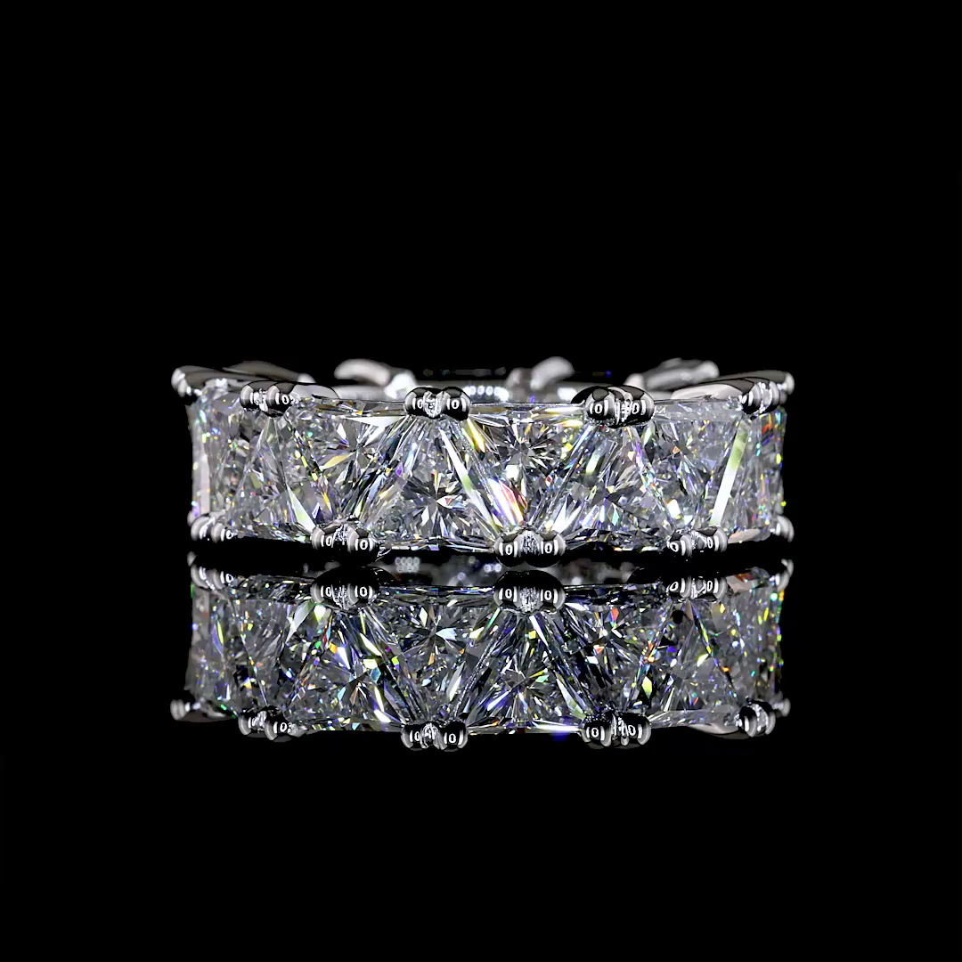 9.61 CTTW Triangle Lab Diamond Full Eternity (E Color and VS1 Clarity)