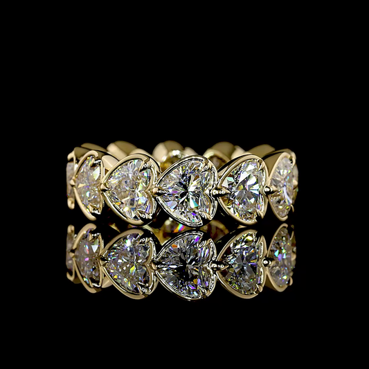 6.66 CTTW Heart Lab Diamond Full Eternity (F Color and VS1 Clarity)