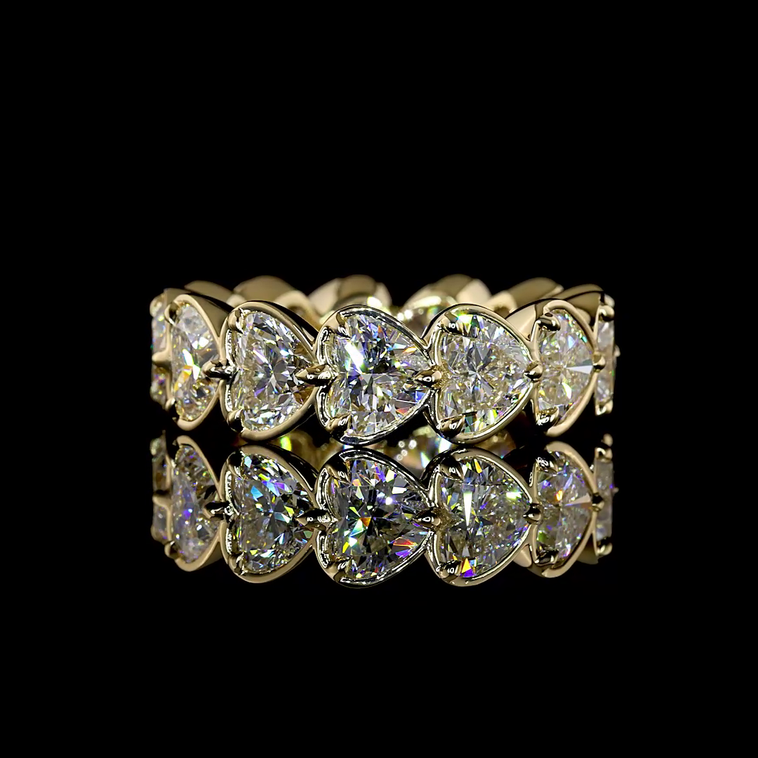 7.51 CTTW Heart Lab Diamond Full Eternity (E Color and VS1 Clarity)