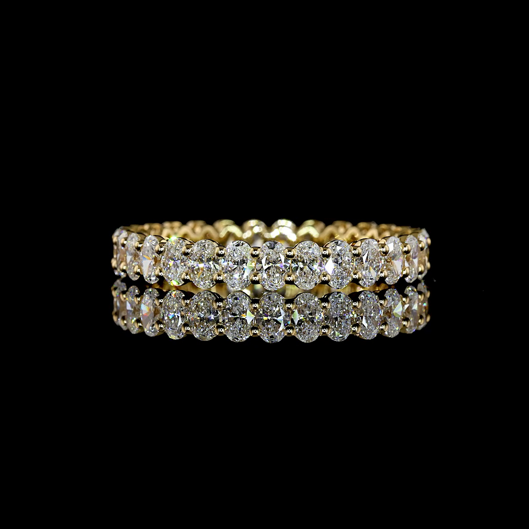 2.14 CTTW Oval Lab Grown Diamond Full Eternity Sz. 8 (E Color and VS1 Clarity)