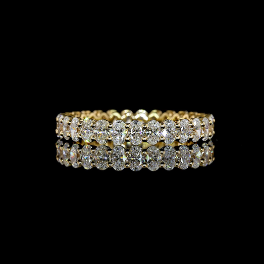 2.14 CTTW Oval Lab Diamond Full Eternity (E Color and VS1 Clarity)