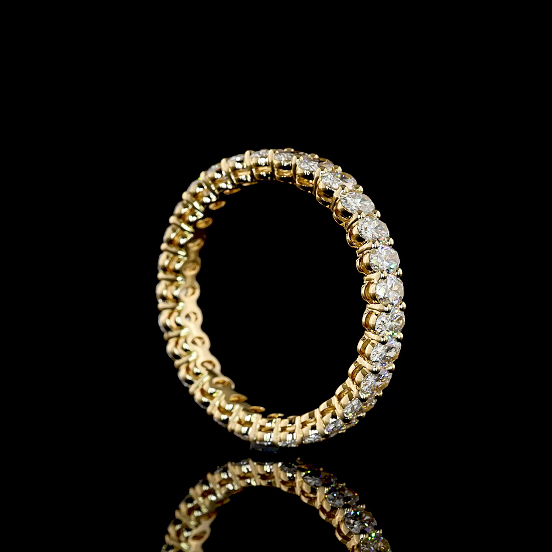 2.14 CTTW Oval Lab Grown Diamond Full Eternity Sz. 8 (E Color and VS1 Clarity)
