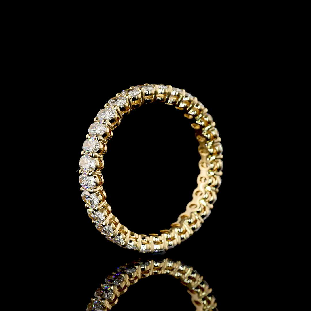 2.14 CTTW Oval Lab Grown Diamond Full Eternity Sz. 8 (E Color and VS1 Clarity)