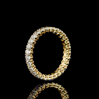2.14 CTTW Oval Lab Grown Diamond Full Eternity Sz. 8 (E Color and VS1 Clarity)