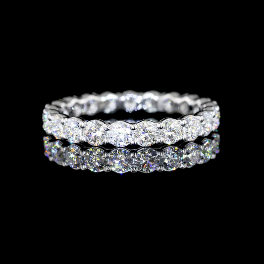1.36 CTTW Round Lab Diamond Full Eternity Sz. 4.75 (E Color and VS1 Clarity)