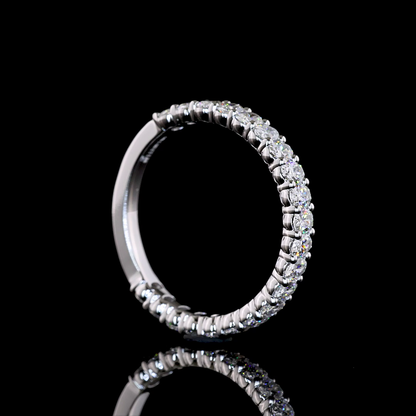 1.12 CTTW Oval Lab Diamond 3/4 Eternity Band (E Color and VS1 Clarity)