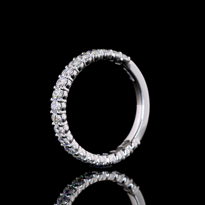 1.12 CTTW Oval Lab Diamond 3/4 Eternity Band (E Color and VS1 Clarity)