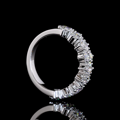 2.03 CTTW Princess Lab Diamond Half Eternity Eternity Band (E Color and VS1 Clarity)