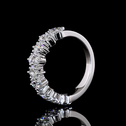 2.03 CTTW Princess Lab Diamond Half Eternity Eternity Band (E Color and VS1 Clarity)