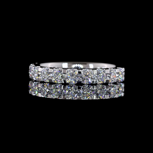 1.68 CTTW Round Lab Diamond Half Eternity Eternity Band (E Color and VS1 Clarity)