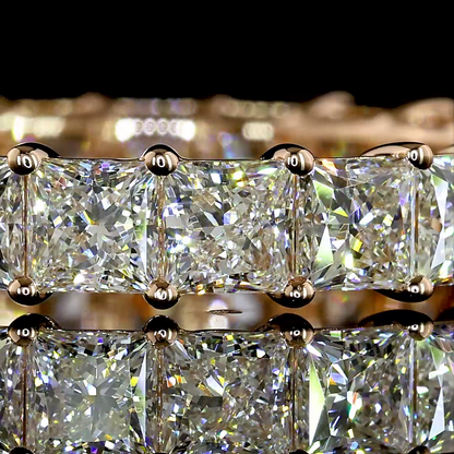 3.77 CTTW Princess Lab Grown Diamond Full Eternity Sz. 6.5 (E Color and VS1 Clarity)