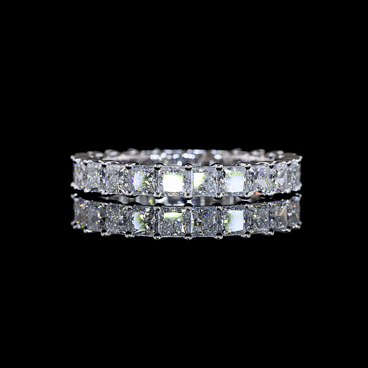 2.81 CTTW Princess Lab Diamond Full Eternity (E Color and VS1 Clarity)