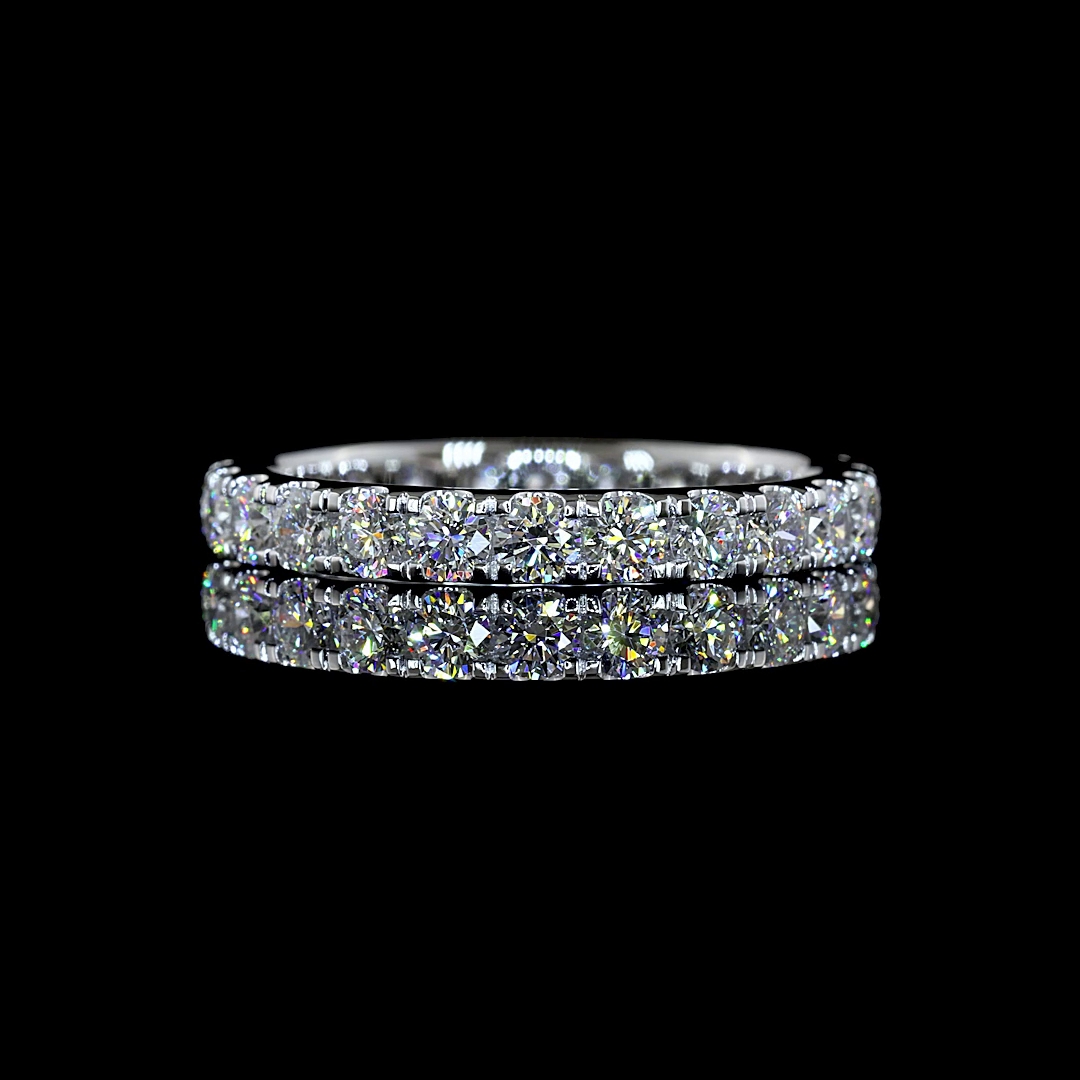 1.22 CTTW Round Lab Grown Diamond Full Eternity Sz. 5.25 (E Color and VS1 Clarity)