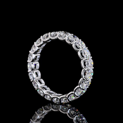 3.20 CTTW Cushion Brilliant Lab Diamond Full Eternity (E Color and VS1 Clarity)
