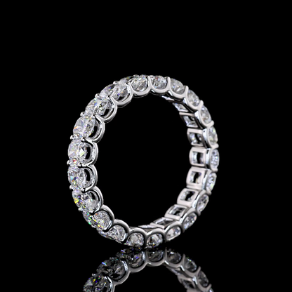 3.20 CTTW Cushion Brilliant Lab Diamond Full Eternity (E Color and VS1 Clarity)