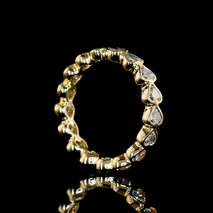 2.39 CTTW Heart Lab Grown Diamond Full Eternity Sz. 6.75 (E Color and VS1 Clarity)