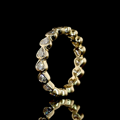 2.39 CTTW Heart Lab Grown Diamond Full Eternity Sz. 6.75 (E Color and VS1 Clarity)