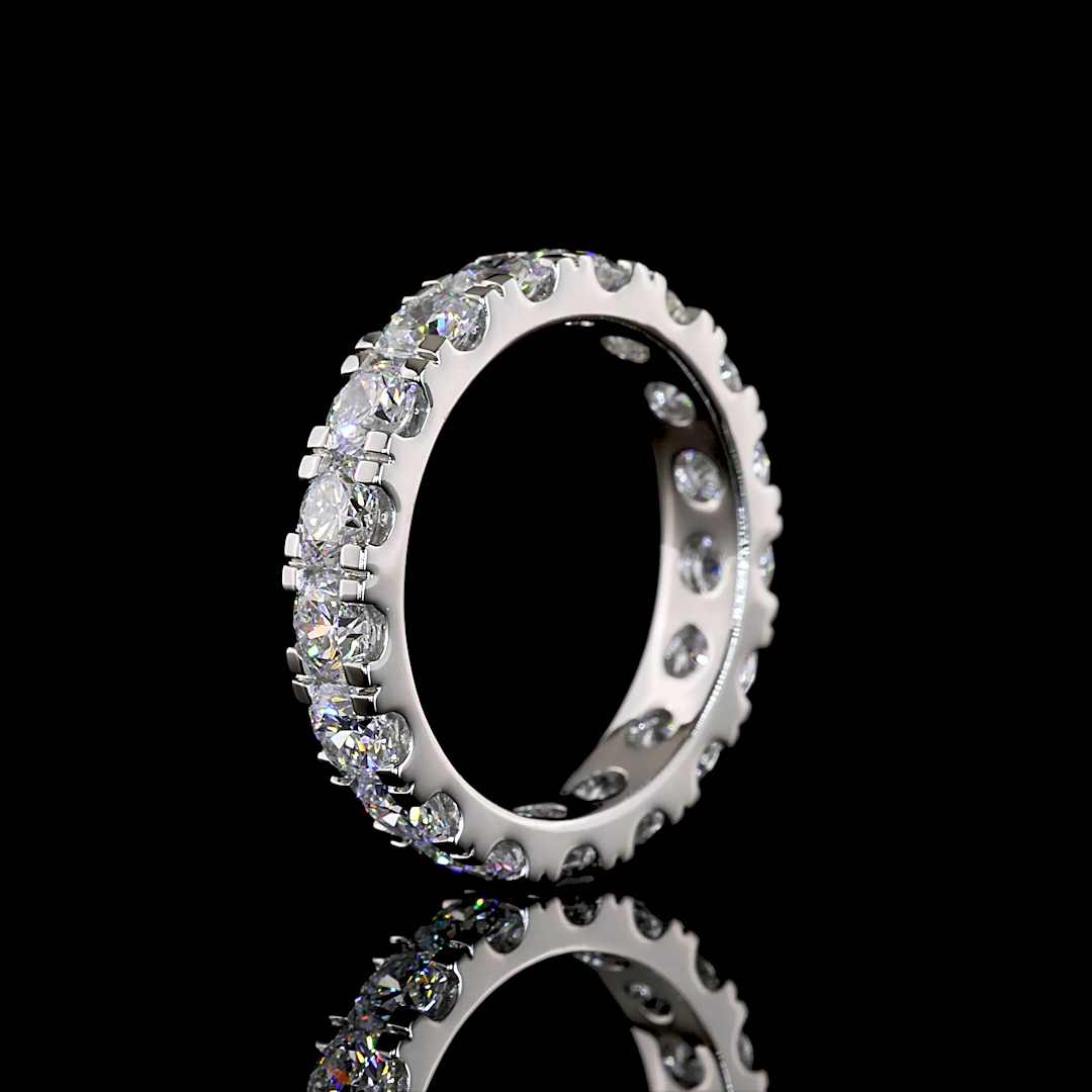 3.01 CTTW Round Lab Diamond Full Eternity (E Color and VS1 Clarity)